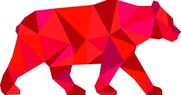 Low Polygon Style Εικονογράφηση Μιας Αμερικανικής Μαύρης Αρκούδας Ursus Americanus — Διανυσματικό Αρχείο