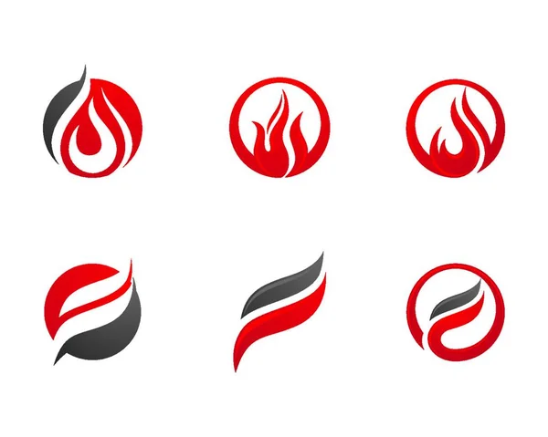 Brandflamme Logo Vorlage — Stockvektor