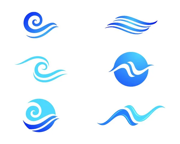 Πρότυπο Λογότυπου Κυμάτων Νερού — Διανυσματικό Αρχείο