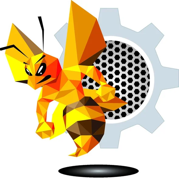 Bee Mascot Design Stöds — Stock vektor