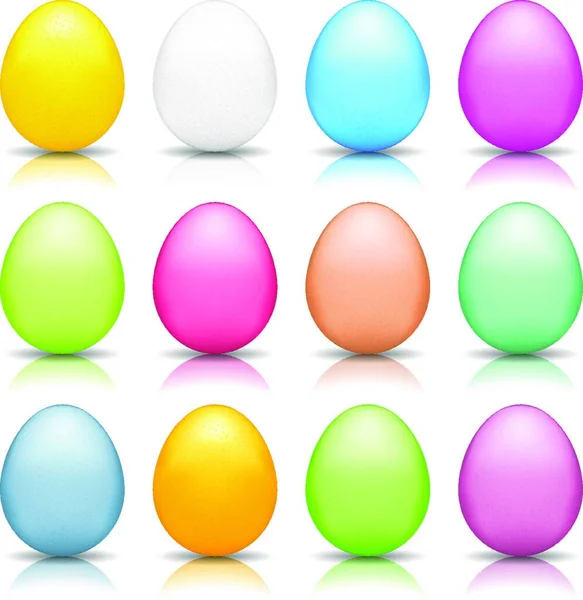 Colorido Fondo Los Huevos Pascua — Vector de stock