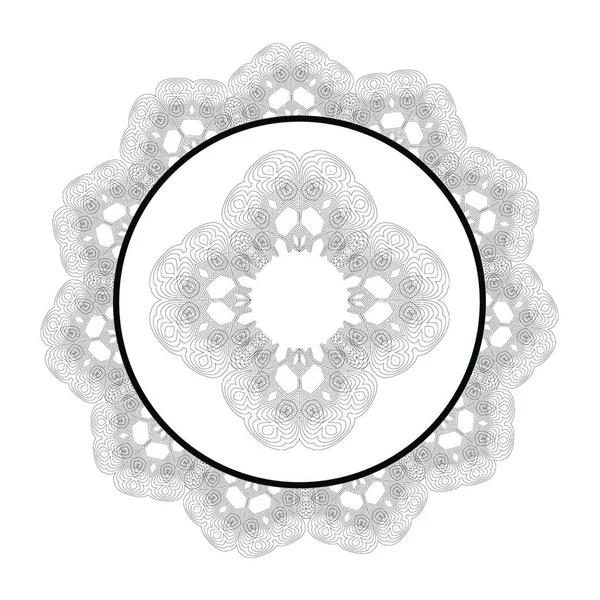 Cadre Rond Rétro Isolé Sur Fond Blanc — Image vectorielle