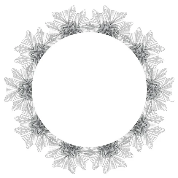 Retro Rond Frame Geïsoleerd Witte Achtergrond — Stockvector