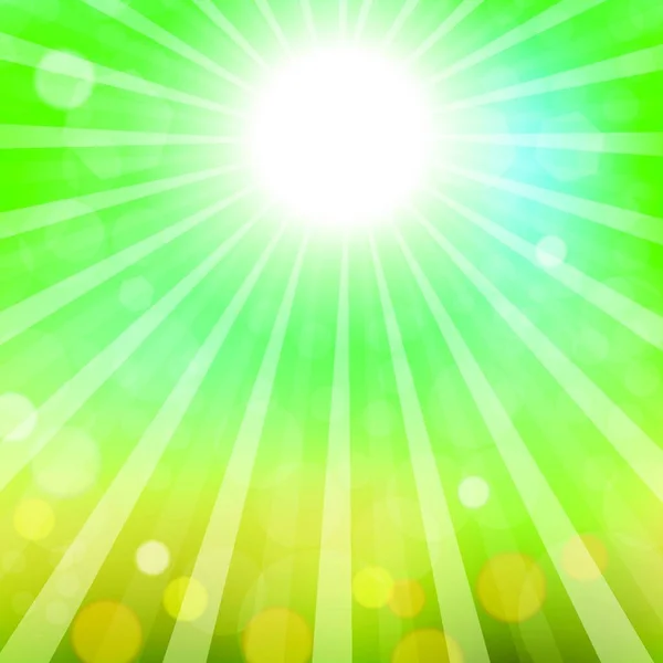Αφηρημένο Φόντο Ήλιο Καλοκαιρινό Ουράνιο Μοτίβο Φωτεινό Φόντο Ηλιοφάνεια Ηλιακή — Διανυσματικό Αρχείο