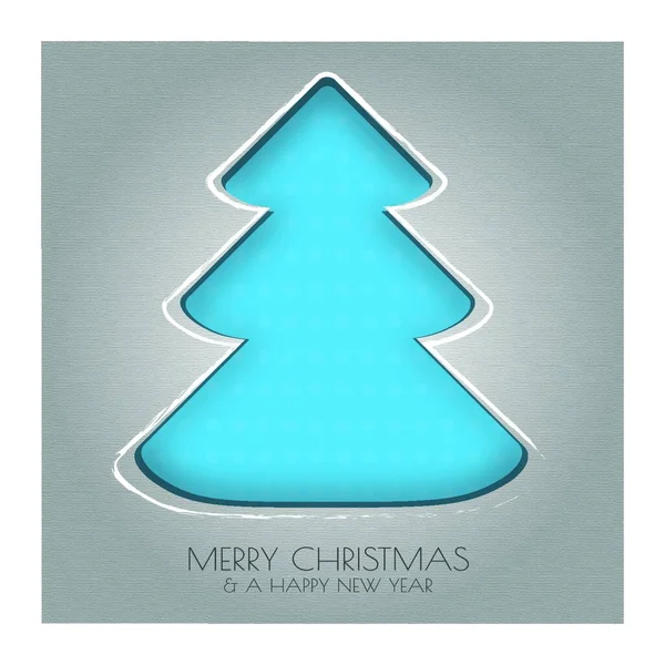 Papier Weihnachtsbaum Blau — Stockvektor