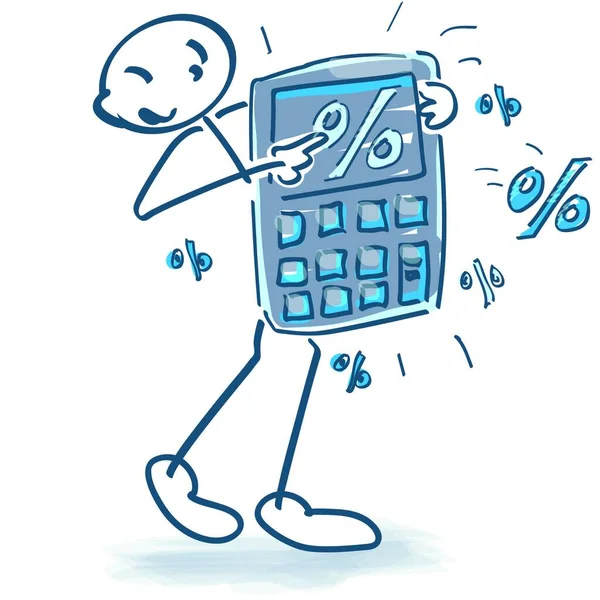 Číselné Údaje Kalkulačkou Procentuálními Hodnotami — Stockový vektor