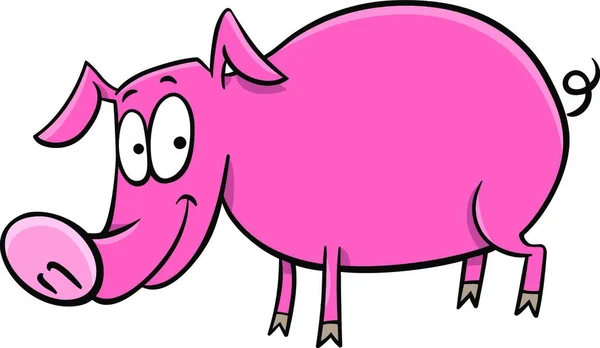 豚農場動物キャラクターの漫画イラスト — ストックベクタ