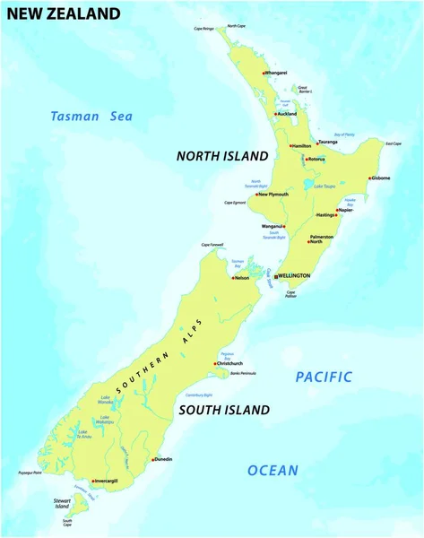 New Zealand Map Vector Illustration — стоковий вектор