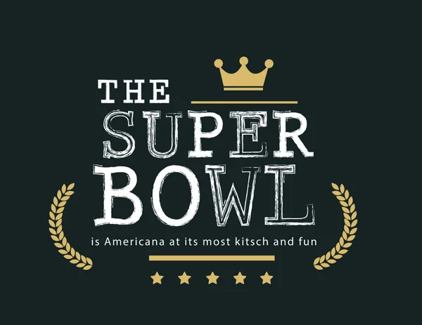 Super Bowl Amerika Nın Zevksiz Zevksiz Halidir — Stok Vektör