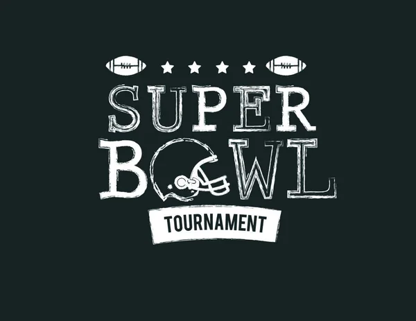 Superbowl Turnuvası Logo Vektörü — Stok Vektör