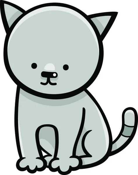 Ilustración Dibujos Animados Del Personaje Del Gato Del Gatito Animal — Vector de stock