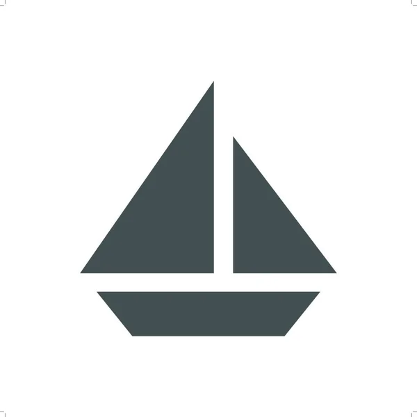 Yachtsymbol Vektor Illustration — Stockvektor