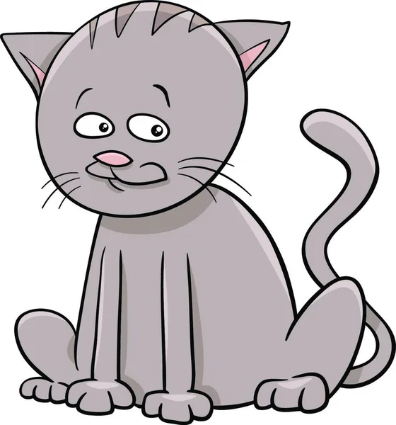 Ilustración Dibujos Animados Del Personaje Del Gato Del Gatito Animal — Vector de stock