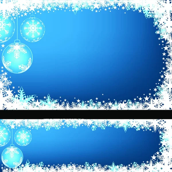 Blue Bauble Christmas Banners Αφηρημένη Εικονογράφηση Διάνυσμα — Διανυσματικό Αρχείο