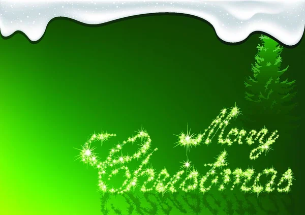 Joyeux Noël Vert Illustration Abstraite Colorée Vecteur — Image vectorielle