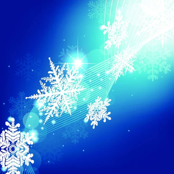 Winter Christmas Hintergrund Mit Weißen Schneeflocken Abstrakte Illustration Vektor — Stockvektor
