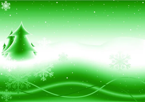 Πράσινο Φόντο Χριστούγεννα Χρωματιστά Αφηρημένη Εικονογράφηση Διάνυσμα — Διανυσματικό Αρχείο