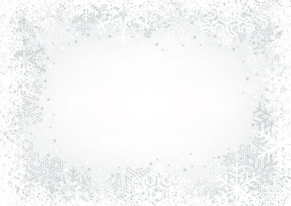 Fondo Copos Nieve Blancos Ilustración Abstracta Invierno Vector — Archivo Imágenes Vectoriales