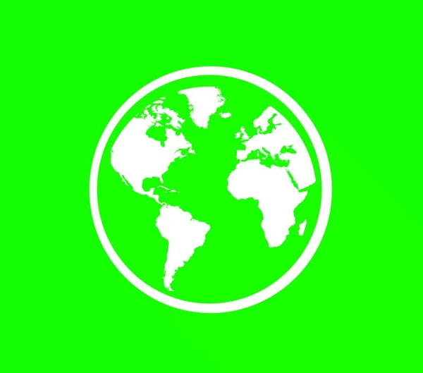Grön Jordglob Ikon — Stock vektor