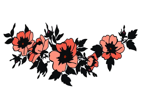 Vintage Tapety Bezszwowy Wzór Kwiat Róży Kołach Polka Tła Ilustracja — Wektor stockowy