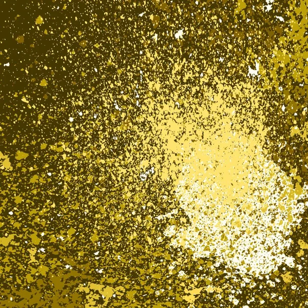 Векторная Золотая Краска Всплеск Брызги Капля Черном Фоне — стоковый вектор