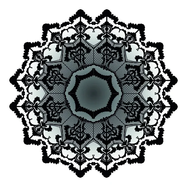 Διάνυσμα Στρογγυλό Ανατολίτικο Λουλούδι Vintage Κύκλο Φόντο Δαντέλα Arabesque Σχέδια — Διανυσματικό Αρχείο