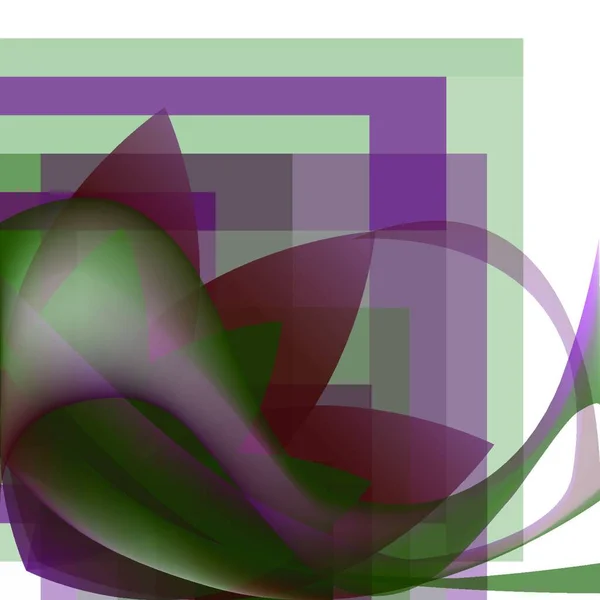 Барвиста Абстрактна Квітка Хвилями Квадратному Градієнтному Фоні — стоковий вектор