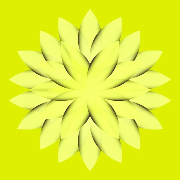 Κίτρινος Τροχός Λουλούδι Διαφανές Απομονωμένο — Διανυσματικό Αρχείο