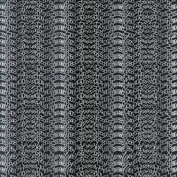 Matrix Konzept Schwarz Weiß Hintergrund Mit Ziffern Auf Dem Bildschirm — Stockvektor