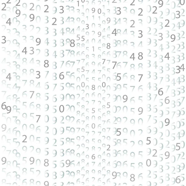 Concepto Matriz Fondo Blanco Negro Con Dígitos Pantalla Algoritmo Binario — Archivo Imágenes Vectoriales
