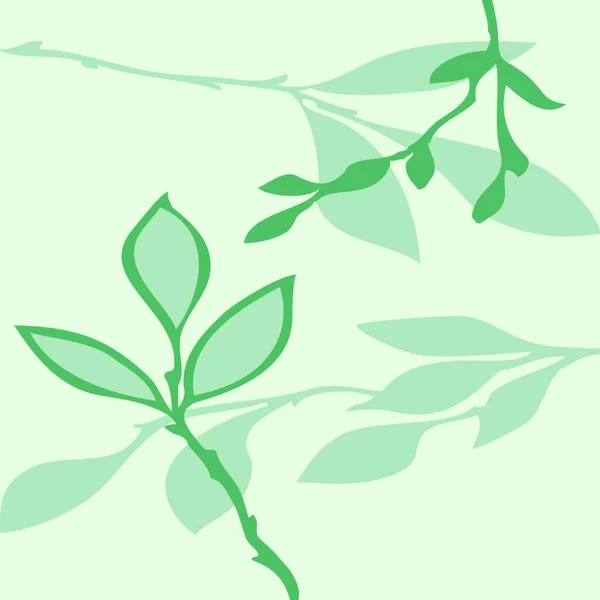 矢量抽象图案的白色背景树叶 — 图库矢量图片