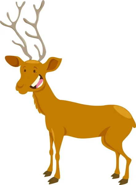 卡通人物说明 滑稽鹿动物 — 图库矢量图片