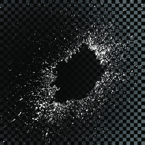 アクリル白爆発ペンキ スプラッター 小滴は 灰色の透明な背景に分離されたスポット スプレーは汚れ抽象的な背景 アートのベクトル図です 粒子の粗い抽象休日イラスト — ストックベクタ