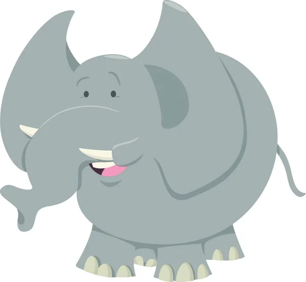 Ilustração Dos Desenhos Animados Personagem Animal Bonito Comic Elefante —  Vetores de Stock