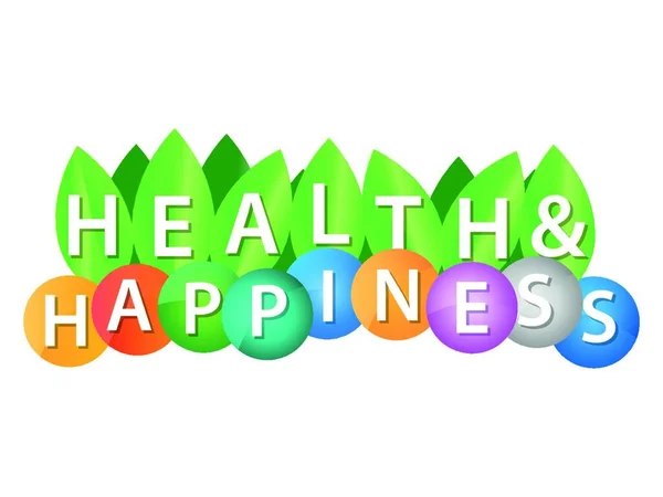 Здоровье Счастье Белом Фоне Естественный Фон — стоковый вектор