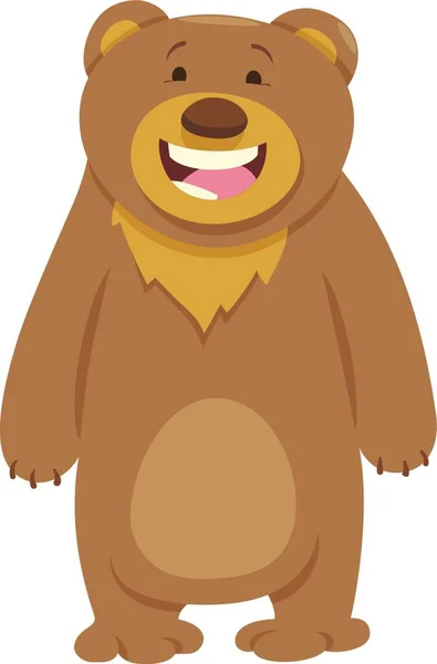 かわいいクマの動物キャラクターの漫画イラスト — ストックベクタ