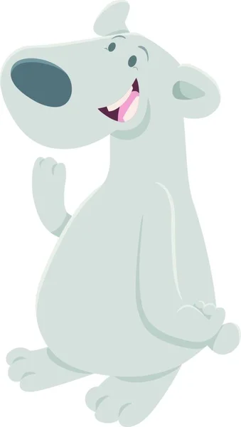 Ilustracja Kreskówka Charakteru Zwierzę Ładny Niedźwiedź Polarny — Wektor stockowy