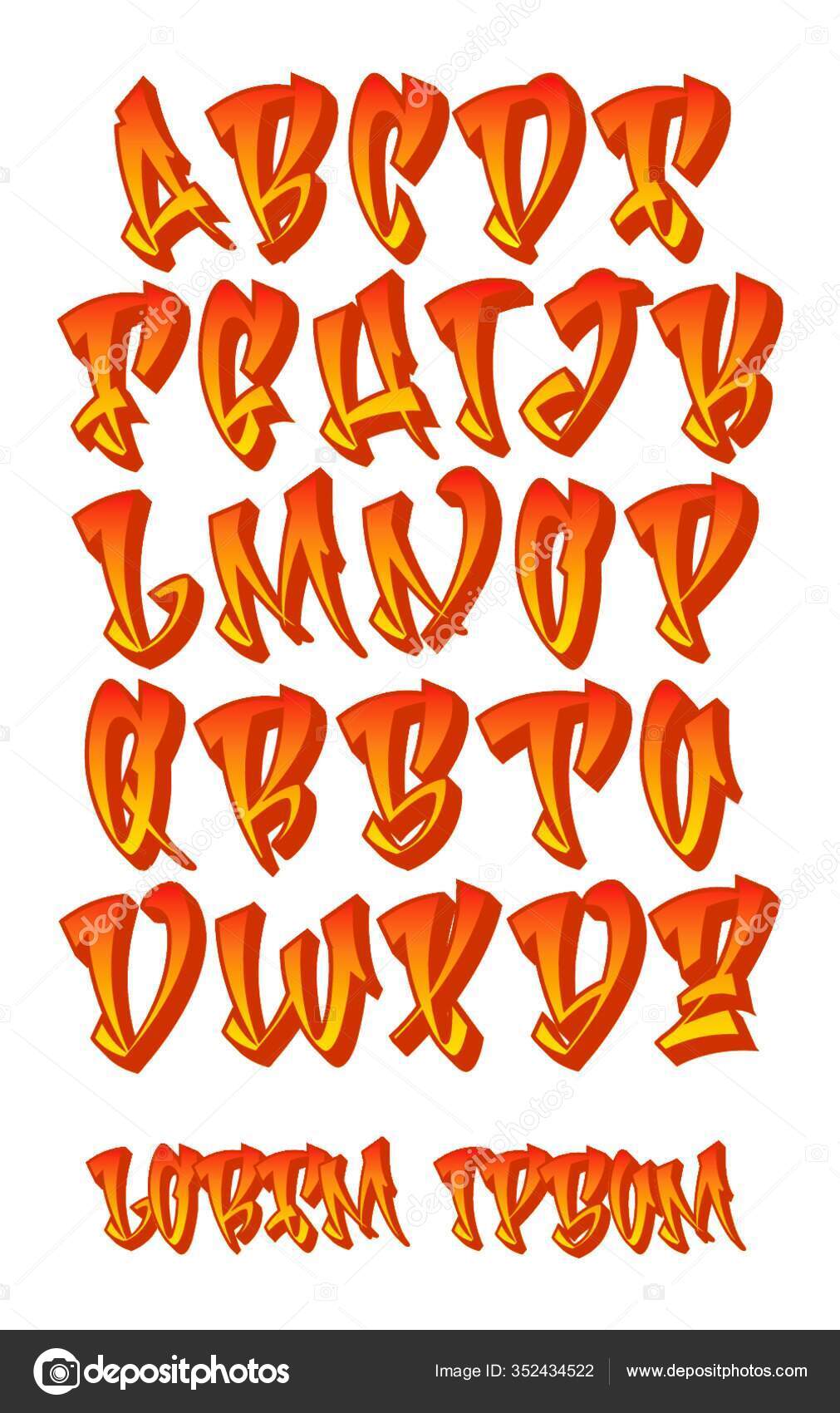 Fonte Vetorial Grafite Escrito Mão Estilo Letras Maiúsculas Alfabeto Vetor  de ©PantherMediaSeller 352434522, image size:1011x1700