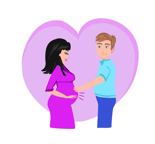 Femme Enceinte Homme — Image vectorielle