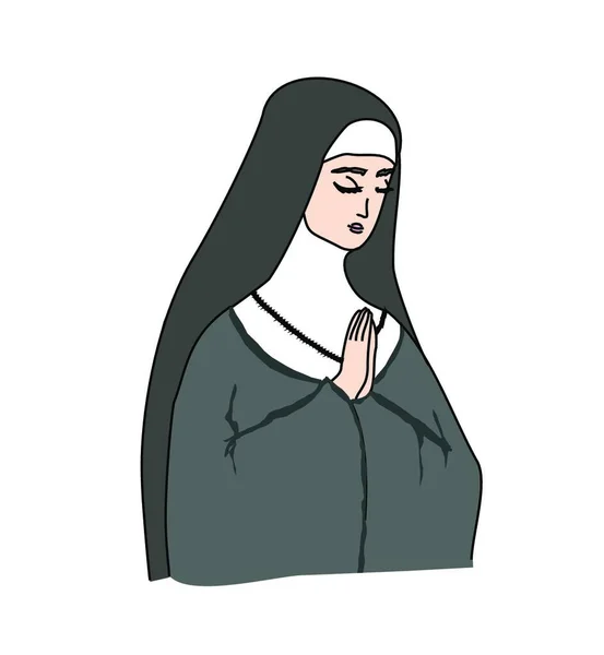 Векторная Иллюстрация Монахини — стоковый вектор