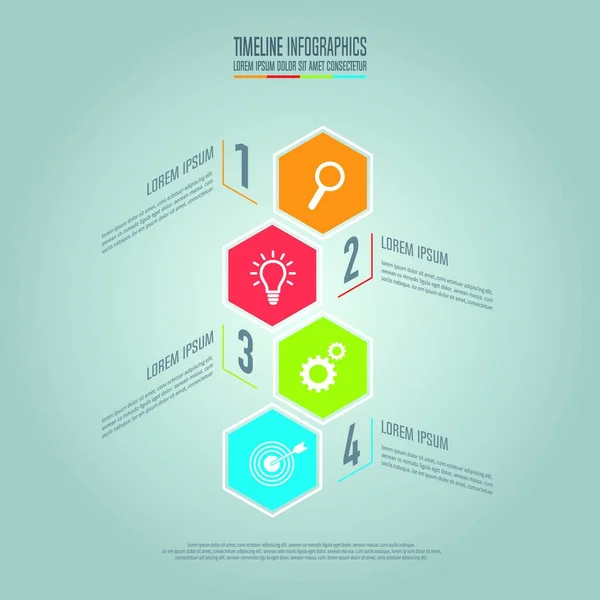 Kreatives Konzept Für Die Infografik Zeitachse Infografik Design Vektor Und — Stockvektor