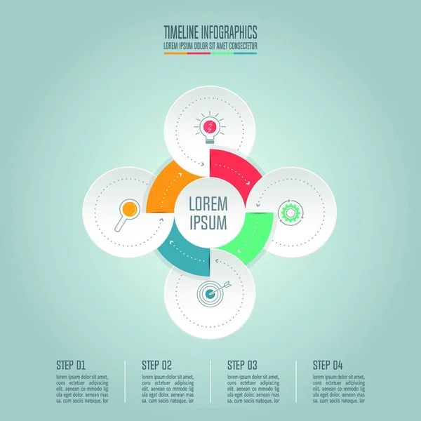 Creatief Concept Voor Infographic Tijdlijn Infographic Vector Marketing Iconen Voor — Stockvector