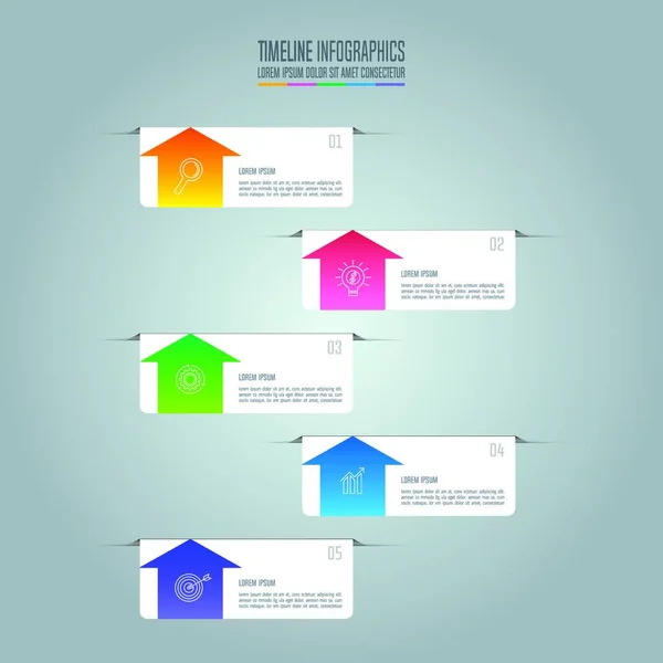 Kreativa Koncept För Infographic Tidslinjen Infographic Design Vektor Och Marknadsföring — Stock vektor