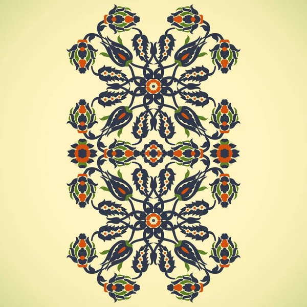 Arabesque Vintage Borde Sin Costura Elegante Impresión Decoración Floral Para — Archivo Imágenes Vectoriales