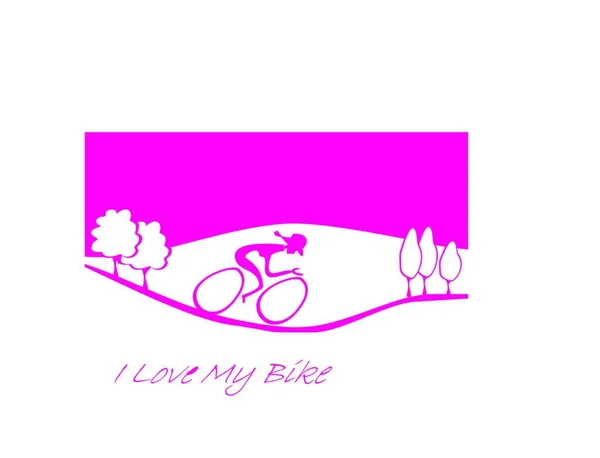 Adore Carte Vélo — Image vectorielle