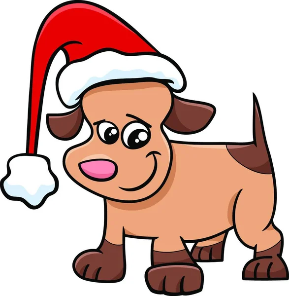 Мультфильм Собаке Щенке Аниме Рождество — стоковый вектор