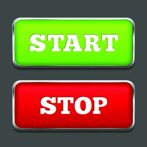 Tlačítko Stop Grafická Ilustrace — Stockový vektor