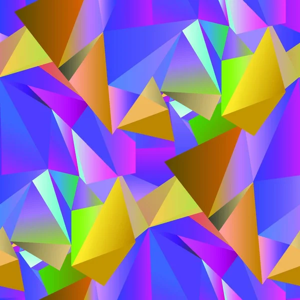 Patrón Inconsútil Cristal Colorido Diseño Poligonal Bajo — Archivo Imágenes Vectoriales