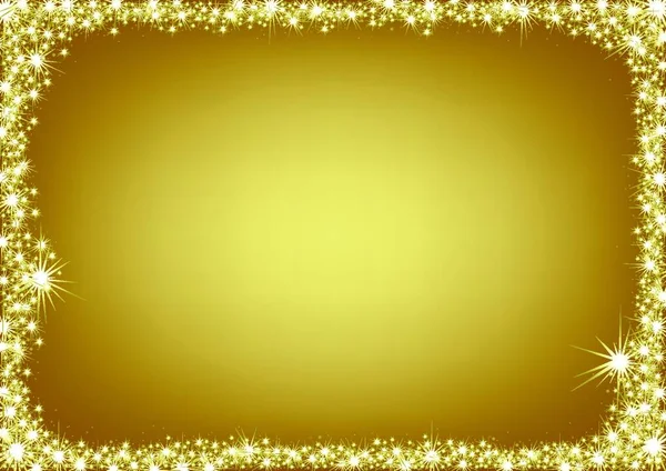 Gouden Achtergrond Omrand Met Sparkles Abstract Illustratie Vector — Stockvector