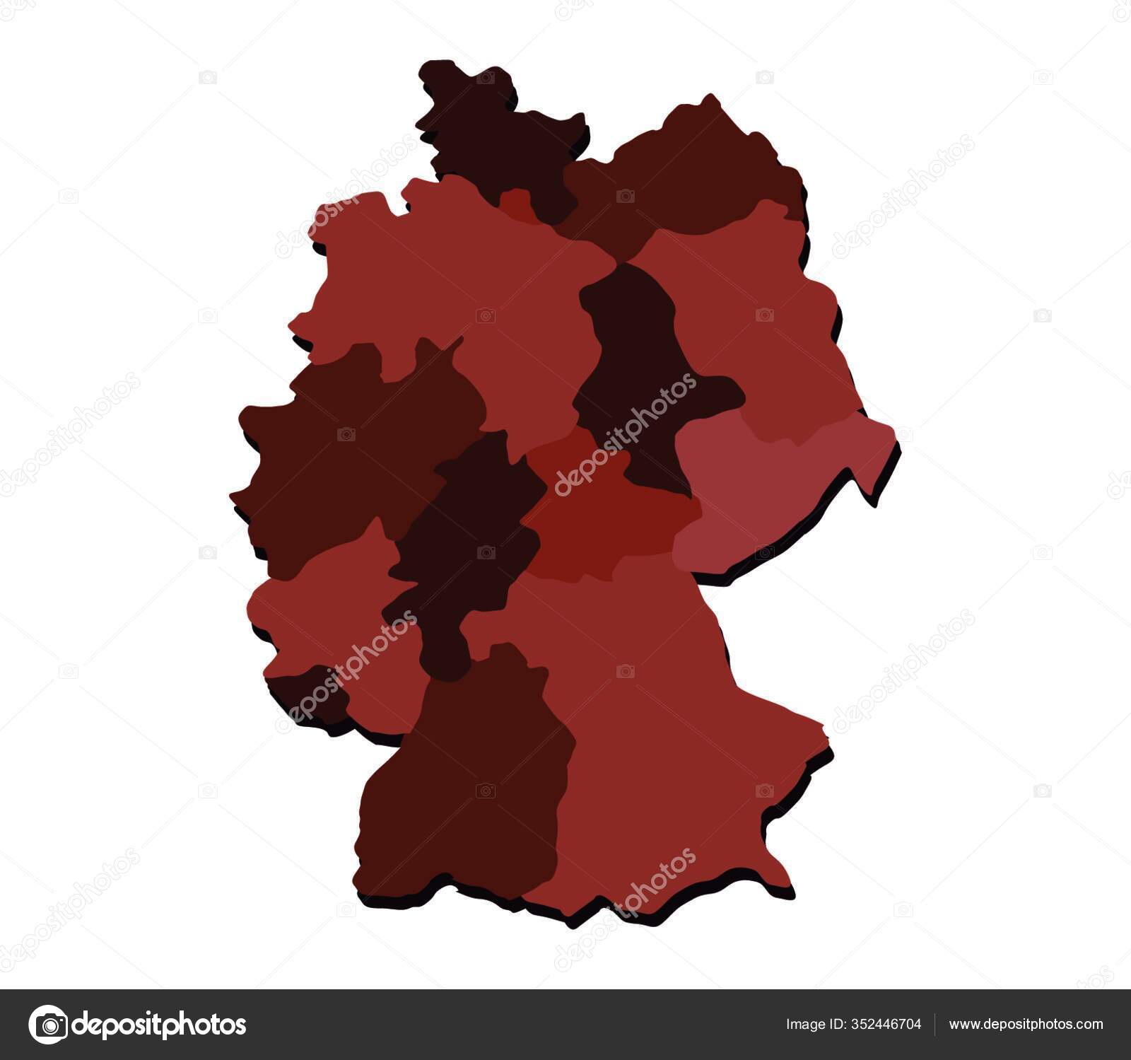 Germany Map Vector Illustration Stock Vector by ©PantherMediaSeller 352446704